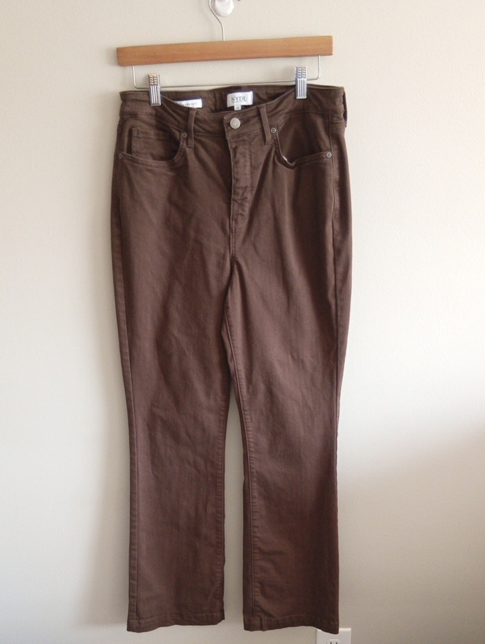 NYDJ Barbara Bootcut Size 10 Sure Stretch Brown